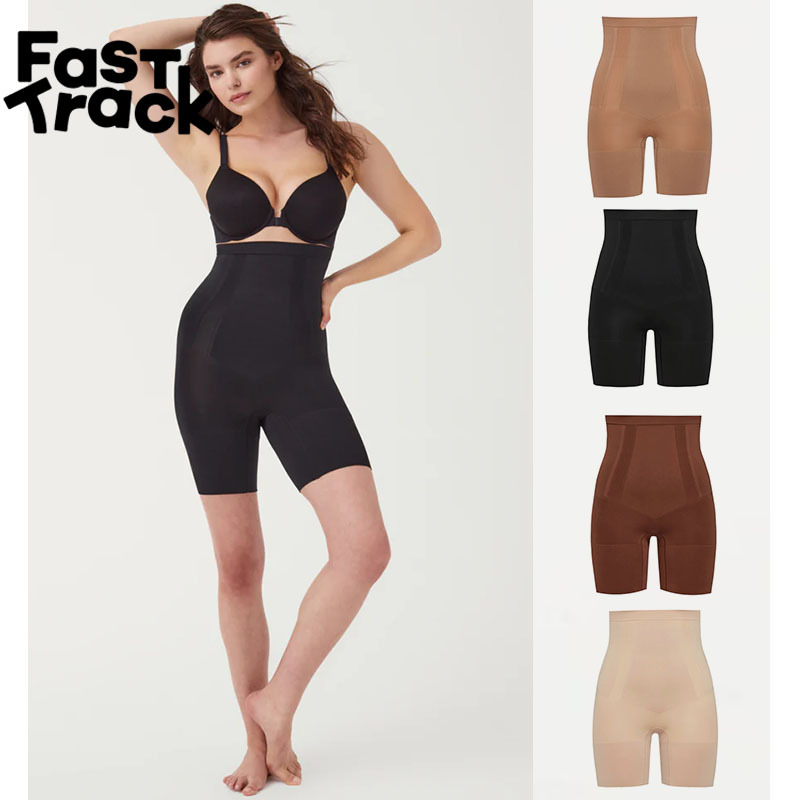 【Fast Genuine In-Stock】Spanx New Three-Color Body Shaping Underwear Waist Trainer Shorts High-Waist Shapewear Pants