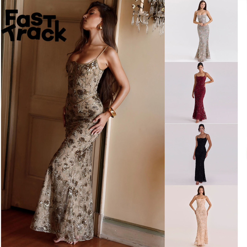 【Fast Genuine In-Stock】House of Cb 25 New Handmade Beaded Embroidery Camisole Dress Naima