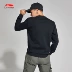 Áo len nam Li Ning 2018 thu đông mới thể thao sơ ​​mi dài tay giản dị cộng với áo thun nhung dày ấm áp