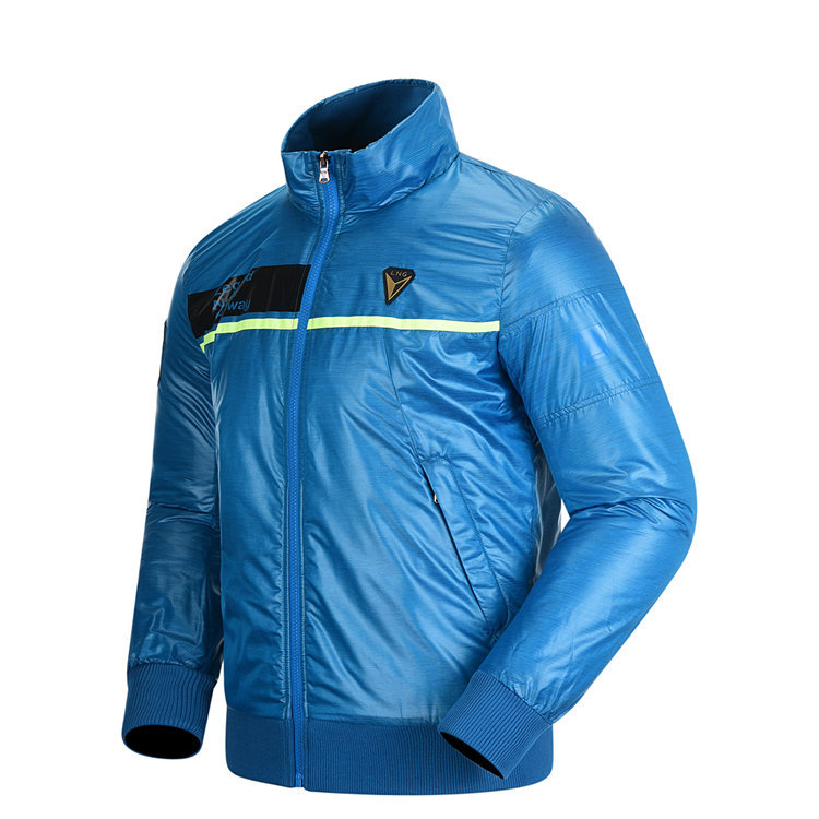 Li Ning ngắn cotton chính hãng giải phóng mặt bằng thể thao nam cuộc sống ấm áp cổ áo giản dị áo sơ mi thể thao nam áo lông vũ nữ