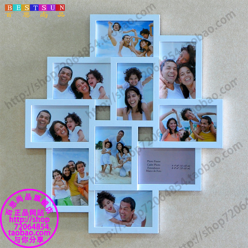 Bin Tai Photo Frame Korean-Style Decorative Picture Frame Wall Hanging Creative Combination 10-Frame Connected Photo Wall European-Style Fashion