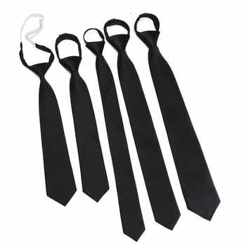 Black Tie, Casual and Versatile, Easy to Adjust for Formal Wear, Business Attire, Men and Women, No Need to Tie, Hand-Tied Zipper Style, Lazy Style, Solid Color