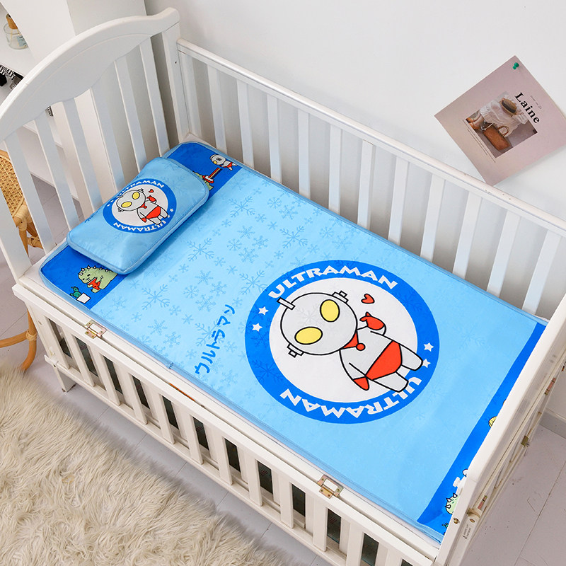 Summer children's cartoon kindergarten mat baby nap crib ice silk mat machine washable mat kit