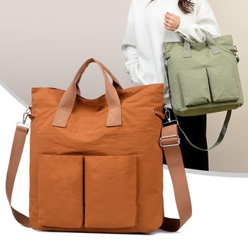 Women's shoulder crossbody portable trendy women's bag soft surface casual versatile street style shopping mall same style bag large capacity