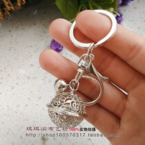 Flowers one thousand bone same style Palace Bell Key Buttoned Bag Palace Bell Pendant Car Key Buckle Gift Hollowed-out Bell Key Pendant