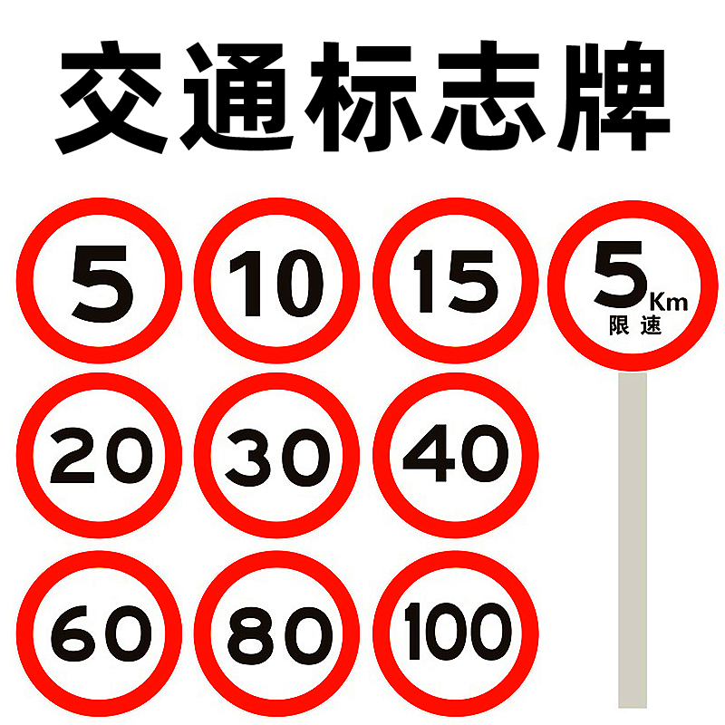 Traffic sign ahead road sign warning sign height limit sign speed limit sign width limit sign round reflective street sign