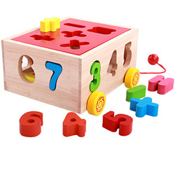 淘宝店-木头积木玩具形状配对认知益智智力盒