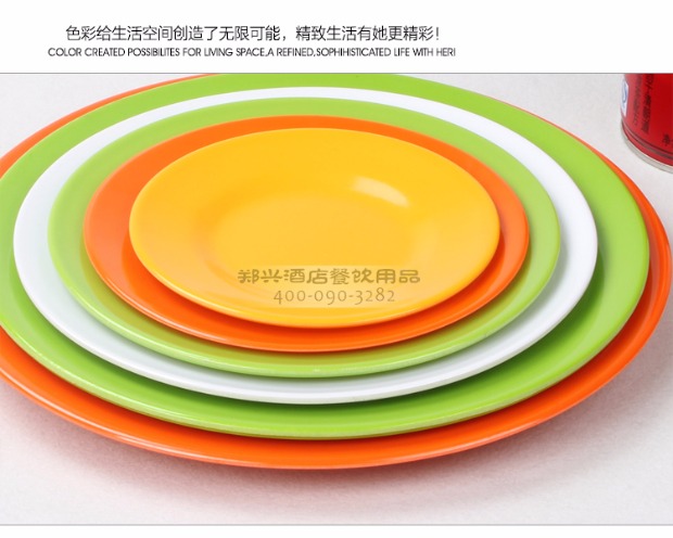 Tấm nhựa màu sứ giả đĩa món ăn tấm xương tấm melamine bộ đồ ăn tự chọn nhà hàng đĩa đĩa đĩa nhựa
