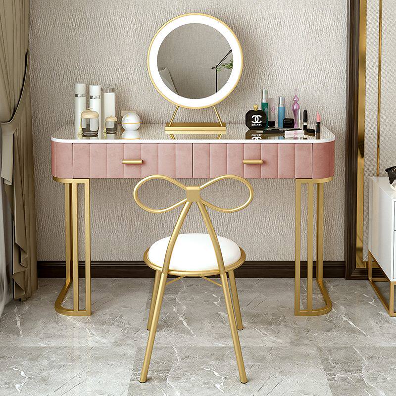 Minzi Nordic marble makeup table bedroom small apartment bay window modern minimalist net red light luxury style makeup table - Taobao