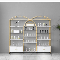 Iron art light luxury beauty salon cosmetics display cabinet nail products shelf display rack shop cabinet rack