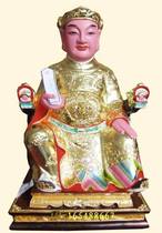 Wood carving Buddha statue Custom-made paint line carving Dingfu stove stove stove stove company life stove 30CM