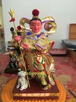 Statue custom-made wood sculpture Buddha statue Taoist statue Erlang God wood sculpture Yang Jian statue 12 inches 30CM CAMPHOR wood sculpture