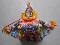 Handmade shenit Shenming cloak Buddha statue cloak high-grade fish scale embroidery God clothing belt hat 8 inch