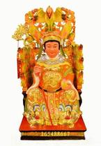 Statue custom traditional wood carving craft Queen Mother Jiufeng Queen Mother 60 cm