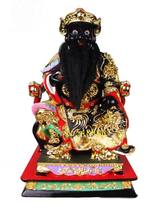 Statue custom-made traditional craftsmanship camphor wood carving pool mansion Chitose Chi Fu Prince Marshal 30CM