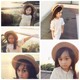 New children's straw hat sunscreen boy baby foldable summer beach sunshade hat parent-child beach hat girl