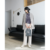 (Maze designer)chic blazer retro plaid casual top female houndstooth Meng Ziliu