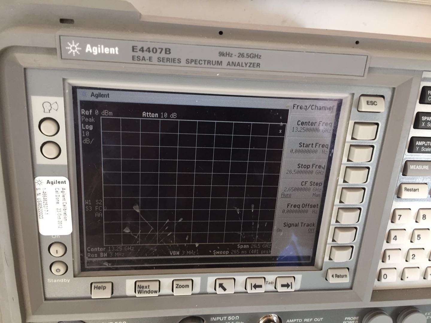 agilentE4407B spectrum analyzer Anteren AGILENT E4407B 26 5G