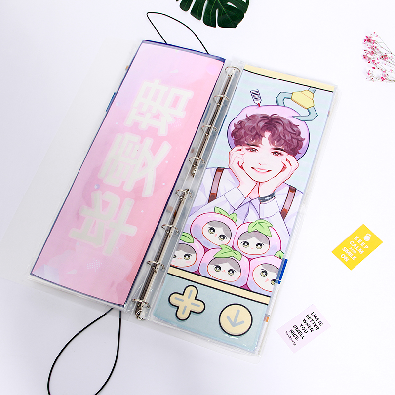 Korean station hand-frame storage book star aid vertical version hand-frame bag 6020 loose-leaf storage book storage clip