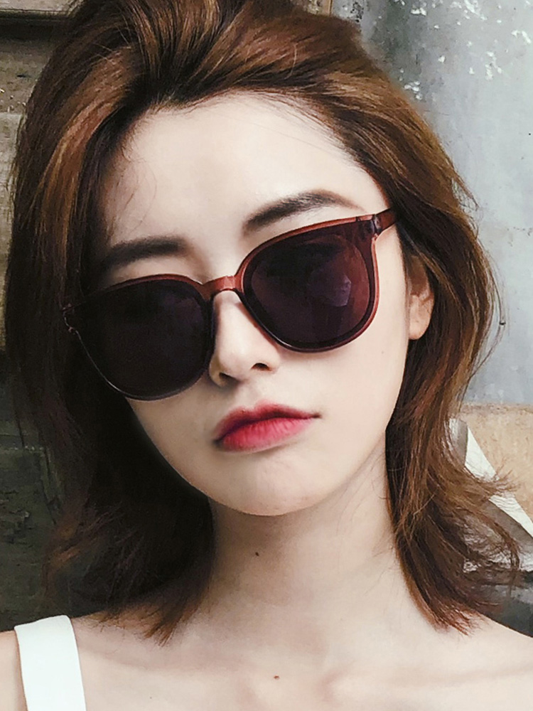Sun Glasses Women Ins Tide Korean version net red Tongan sunglasses female anti-UV retro polarized ink mirror men drive
