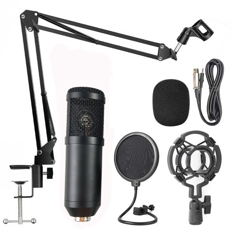 JJIY capacitive microphone suit BM800 mobile phone sound card live broadcast with computer recording microphone