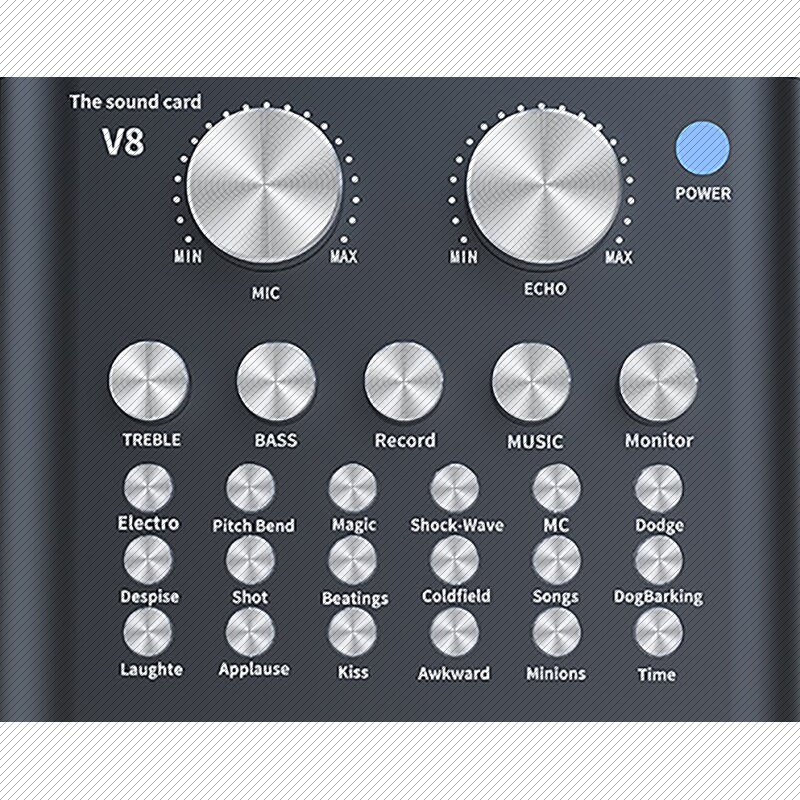 V8 sound card singing mobile phone online red live sound card computer universal main broadcasting live equipment full set of beauty and sound card