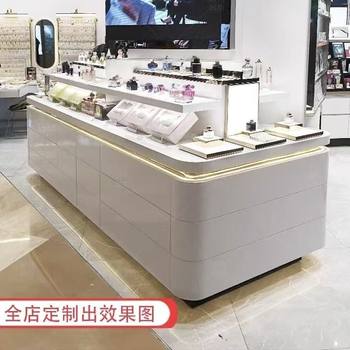 Cosmetics Display Cabinet, Island Cabinet, Round Beauty Salon Shelves, Makeup, Perfume, Medical Beauty Products, Beauty Display