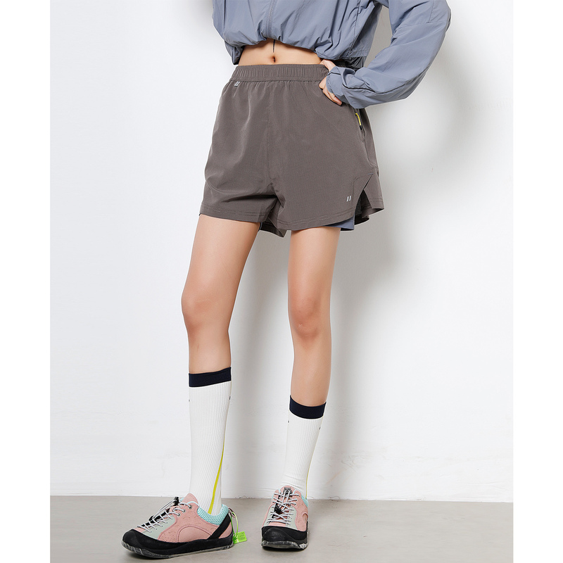 Teetheas Outdoor Sports Quick-Drying Two-In-One Shorts for Women, Summer 2026 New Style, Loose and Anti-Exposure Five-Point Shorts