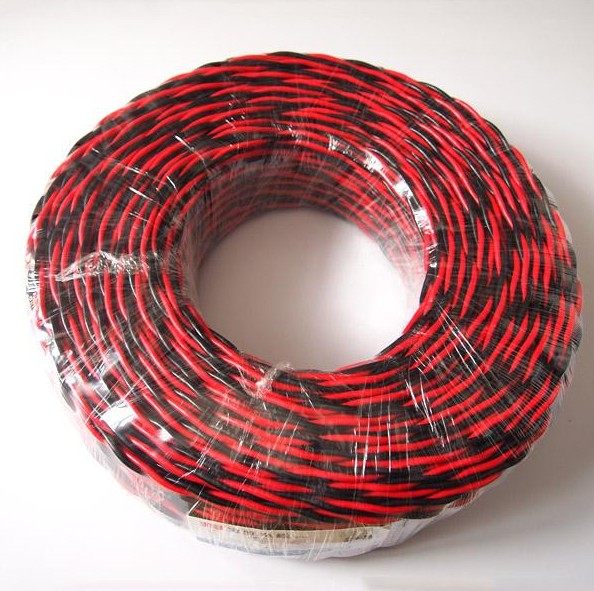 Grill wire standard RVS0 3 0 5 0 75 1 5 2 5 2 square 2 core lamp head line pure copper flower wire