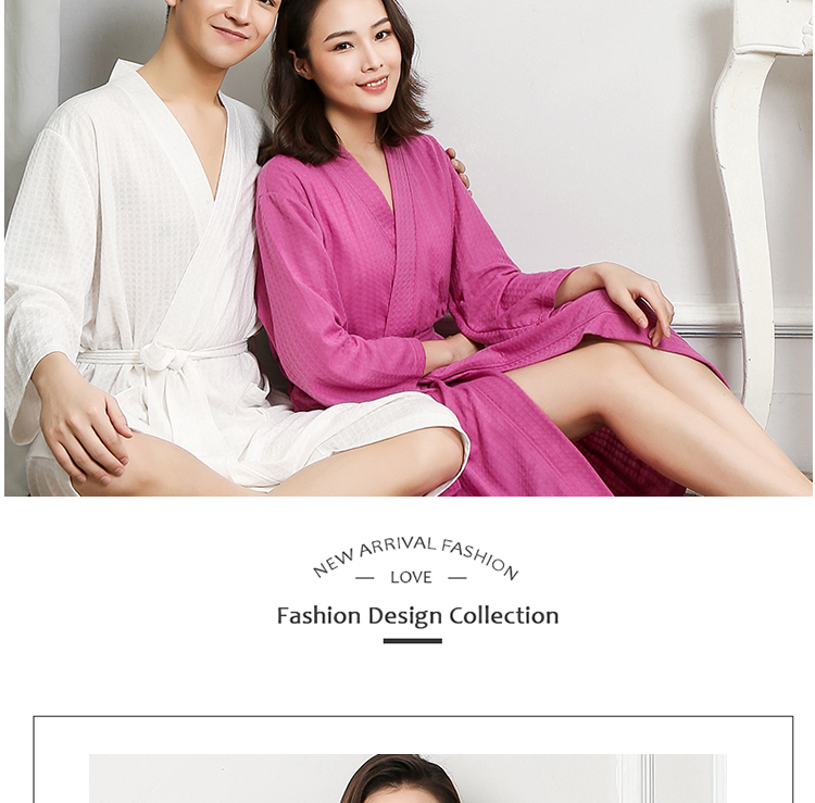 Mùa hè phần mỏng nightdress couple áo ngủ cô gái đồ ngủ thấm áo choàng tắm chất béo mm áo choàng tắm của nam giới quần áo nhà trang điểm mặc quần áo gown