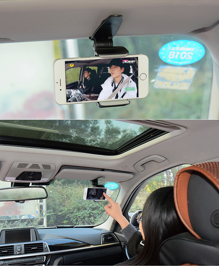 Sun visor xe điện thoại khung xe nghỉ ngơi hỗ trợ chụp ảnh trực tiếp xem TV đuổi theo âm thanh hợp tác - TV giá tivi sony