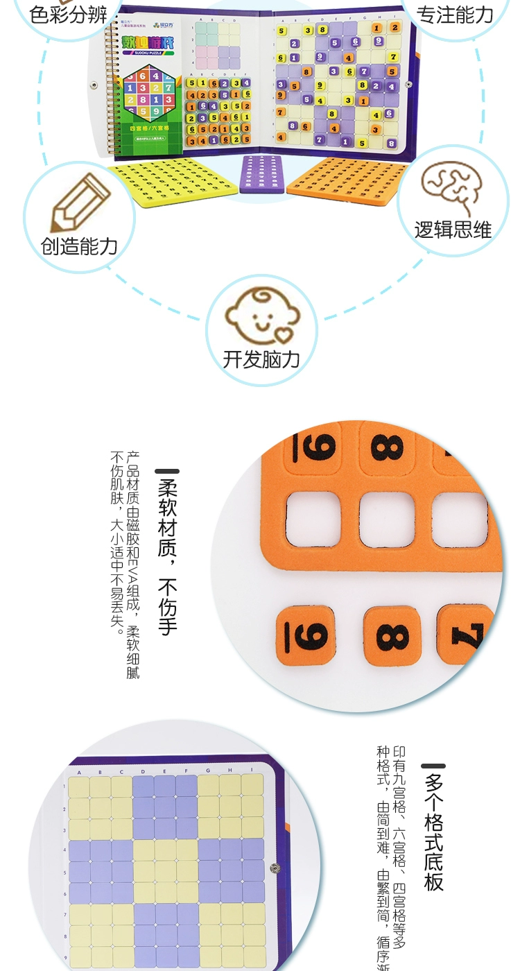 Trò chơi Sudoku từ tính Cờ vua Đồ chơi đóng hộp dành cho phụ huynh và trẻ em Trò chơi bàn Jiugongge - Trò chơi cờ vua / máy tính để bàn cho trẻ em