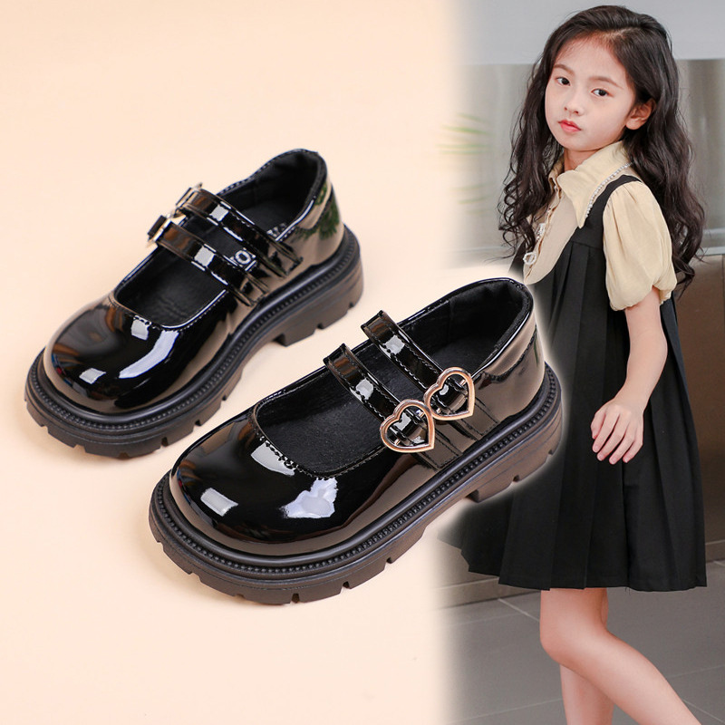 Girls' Leather Shoes 2026 New Fashion Mary Jane Princess Shoes British Style Black Middle and Large Children's Elementary School Performance Shoes Girls' Leather Shoes 2026 New Fashion Mary Jane Princess Shoes British Style Black Middle and Large Children's Elementary School Performance Shoes
