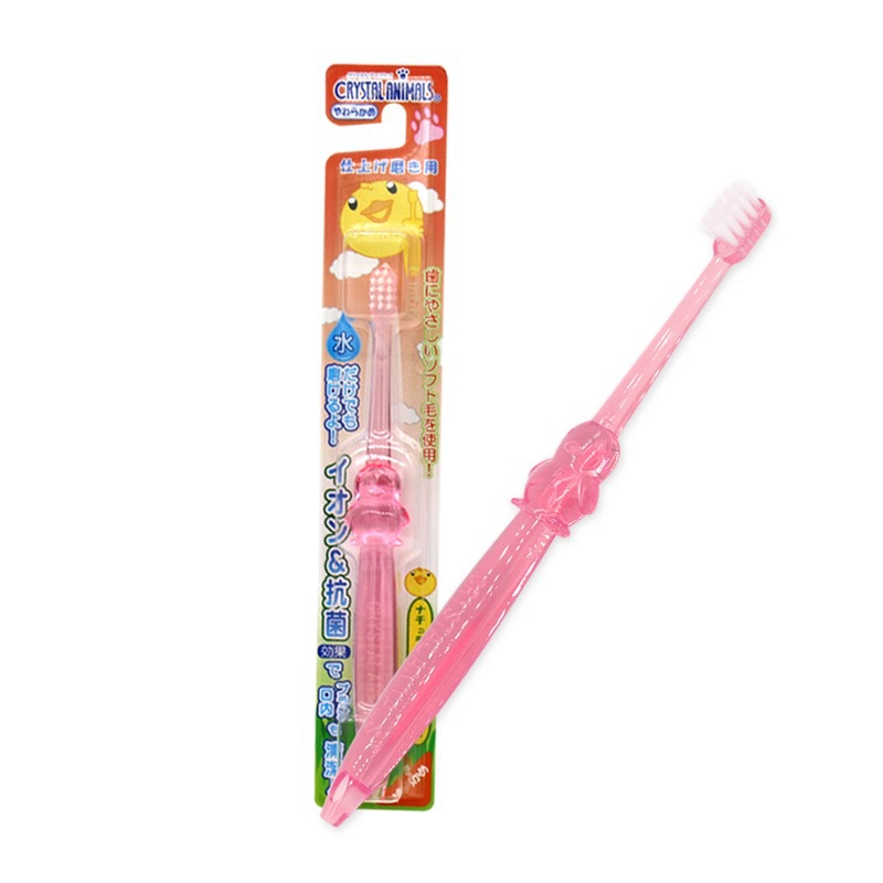 Japan Sichuan baby soft toothbrush ultra fine children crystal cartoon toothbrush 0 - 3 years old without toothpaste