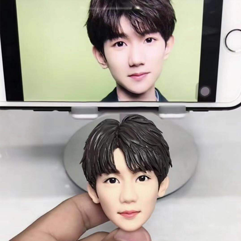 Photo custom soft pottery doll live-action Q version birthday wedding gift portrait clay sculpture animal handmade DIY statue