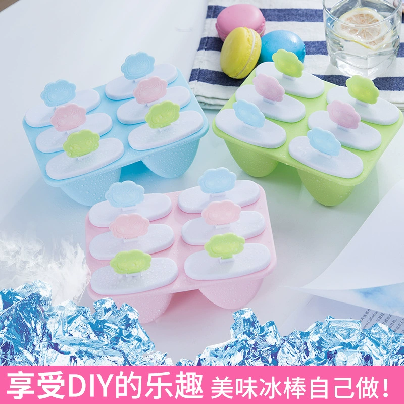 Khuôn kem nhà dễ thương phim hoạt hình sáng tạo tự chế sorbet kem làm kem que kem que bộ dụng cụ mài đá - Tự làm khuôn nướng