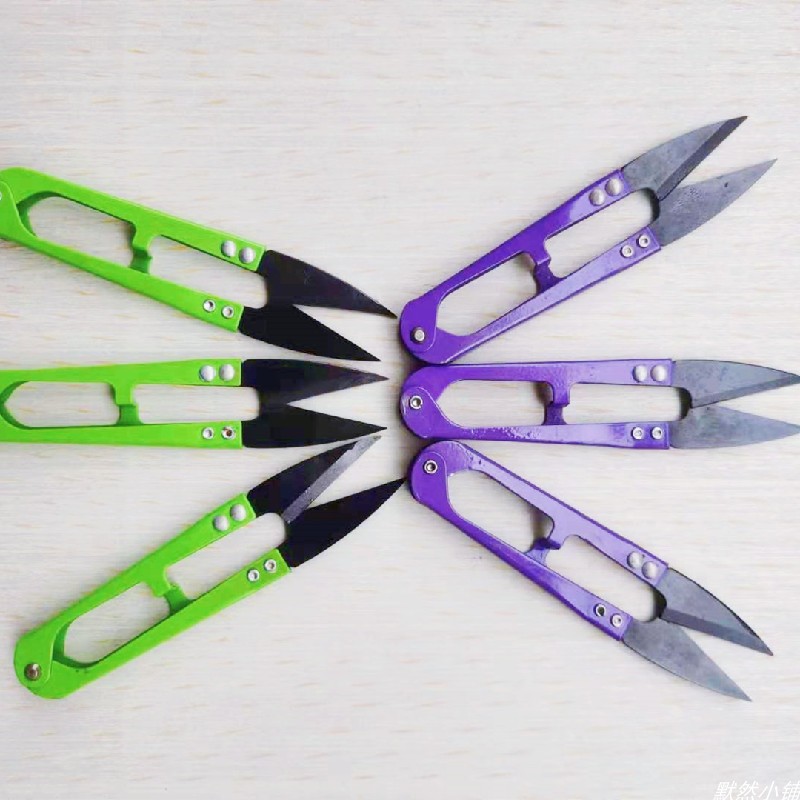 12 made of large Peng yarn cut cross embroidered cut U clothing sewing tailoring slit size number scissors spring carbon steel yarn cut