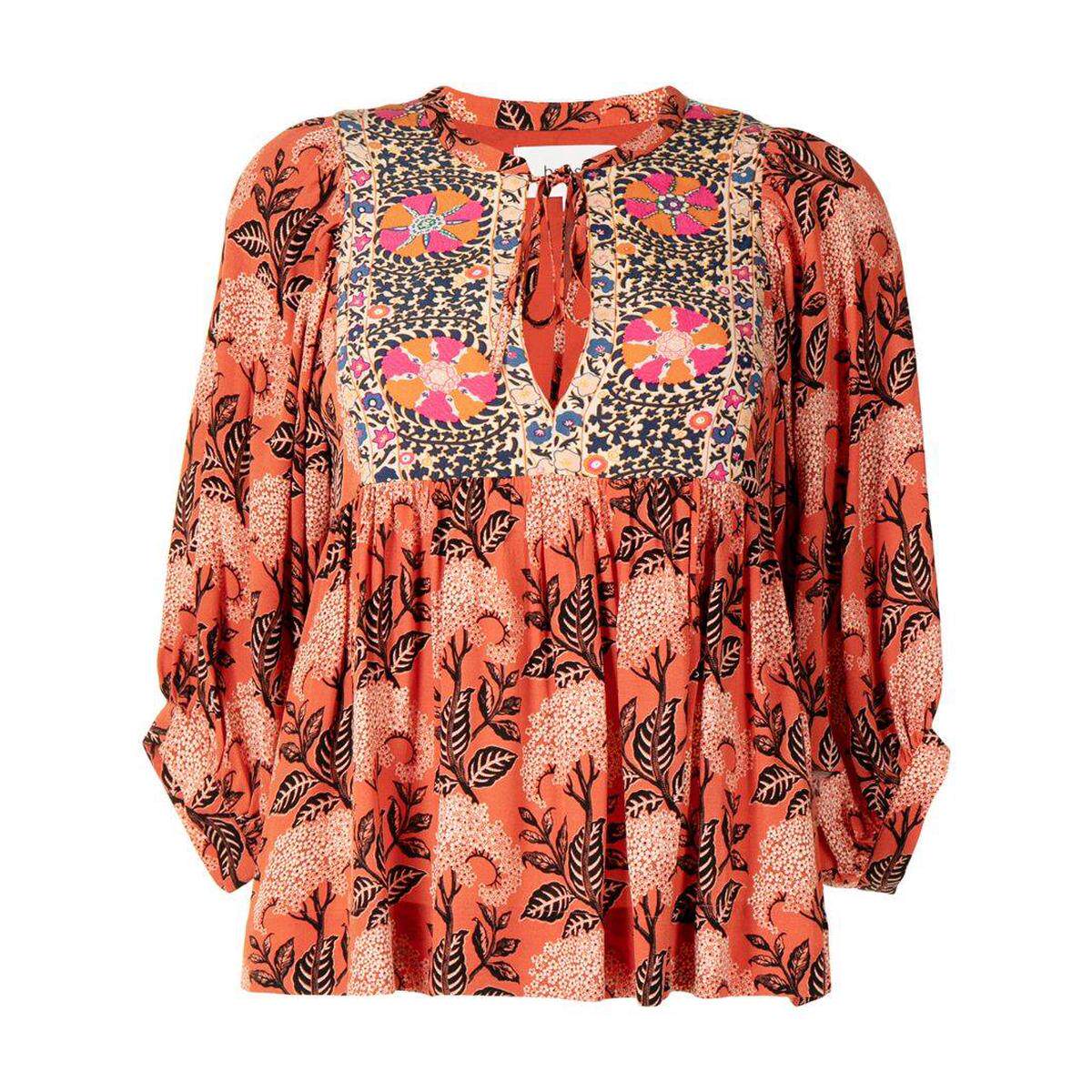 Bash Garry Floral Printed Hood Shirt 2022 New Spring Summer Ladies Luxury