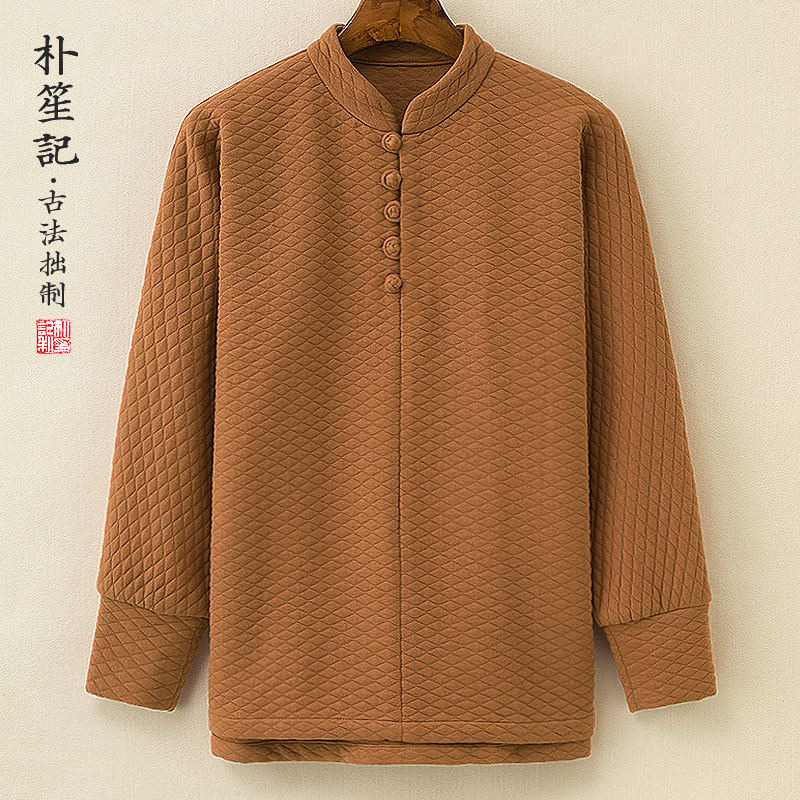 Retro Republic of China Wind disc buckle-knit cardio-hoodie with original large code Thickened Clothing Art Men Loose Wire Clothes-Taobao