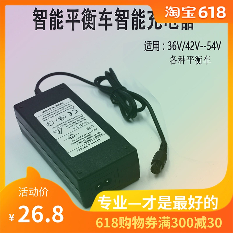 Xe con xoắn 42 phụ kiện bộ chuyển đổi nguồn phụ kiện cân bằng thông minh hai bánh Xe sạc pin lithium 36V54V2A vạn năng - Smart Scooter
