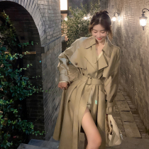 ByYou spring new senior sensation in the middle of the long card with its color windcoat jacket female cashew Inn Wind Leisure coat