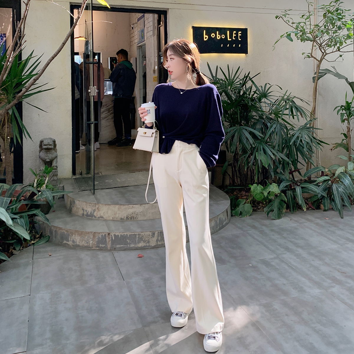 ByYou 2022 Winter's new fashion wool knit cardigan The Korean version of the design feel the small crowdside cashew sweater