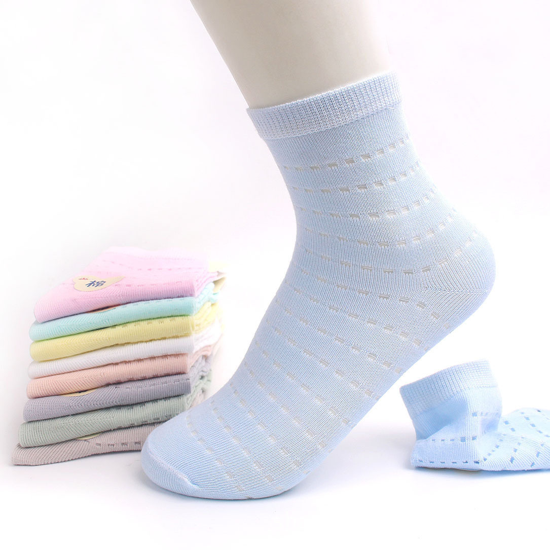 Six finger rat baby thin cotton socks Pure cotton boys and girls socks baby spring and summer hollow breathable mesh socks thin