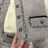 Вкладыш с пухом, зимний сексуальный комплект, юбка, утиный пух, в стиле Шанель, в западном стиле