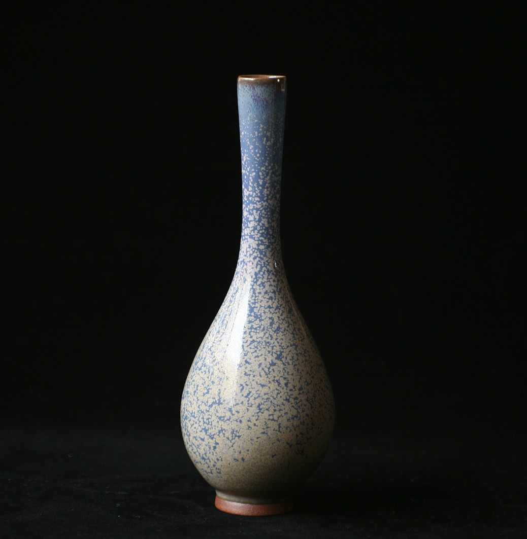 Jun Porcelain Snowflake Blue Small Gallbladder Bottle Gooseneck Bottle