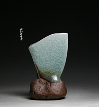 Jun porcelain ice crack smooth sailing kiln observation fire photo play research