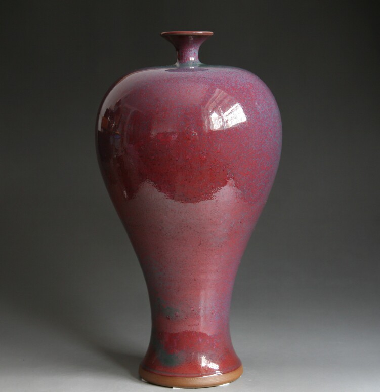 Furnace Kwu Kiln LuThree Hands Laderlom Coal Burning Jun Porcelain Fung Shoulder Ladies Plum Bottle