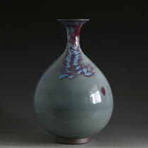 Coal burning Song Yunjun porcelain Xiangyun Longteng jade pot Spring bottle Li and Zhenhands Sign in hand largerous work
