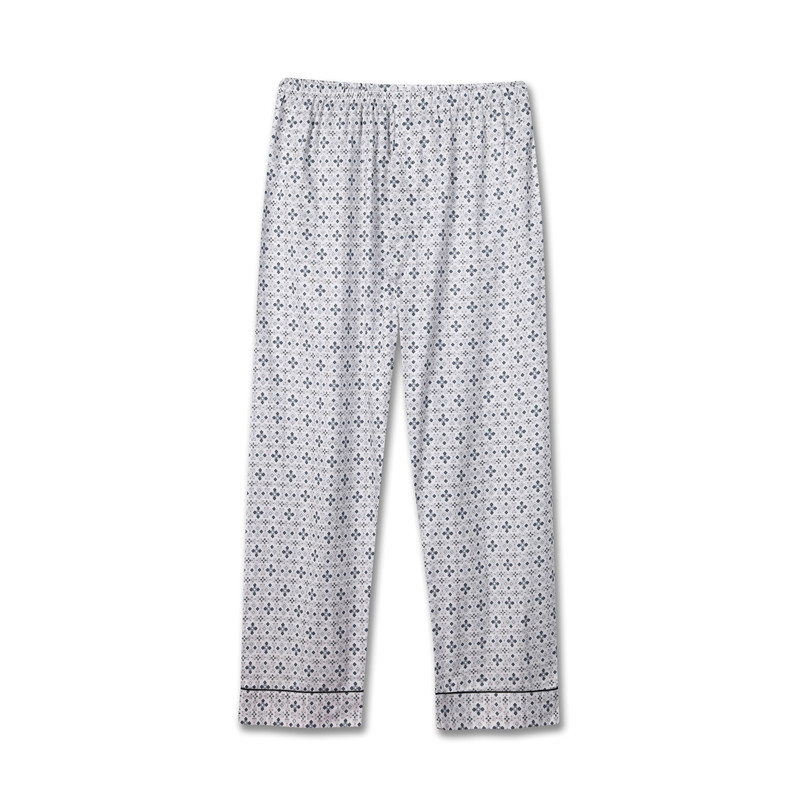 Mùa xuân và mùa thu Cotton mới Bộ đồ ngủ rộng rãi Quần cotton nam trung niên Quần nhà mùa hè Quần nhà nam Quần mỏng thời trang mặc nhà