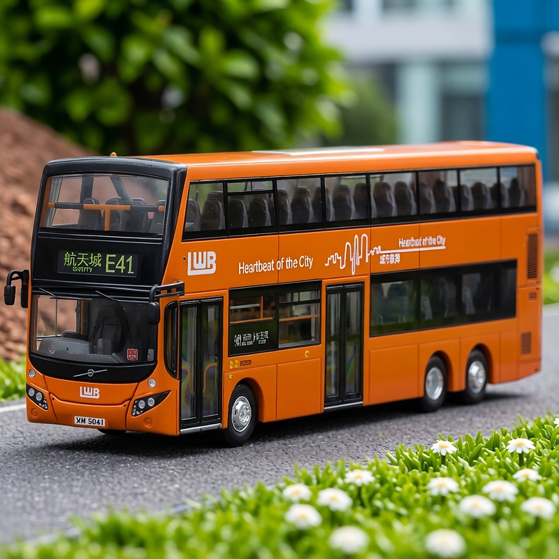Creative Model Shop Hong Kong 1:64 Longyun Richstar B8L Mcv 12.8m Metal Pull-Back Bus E41